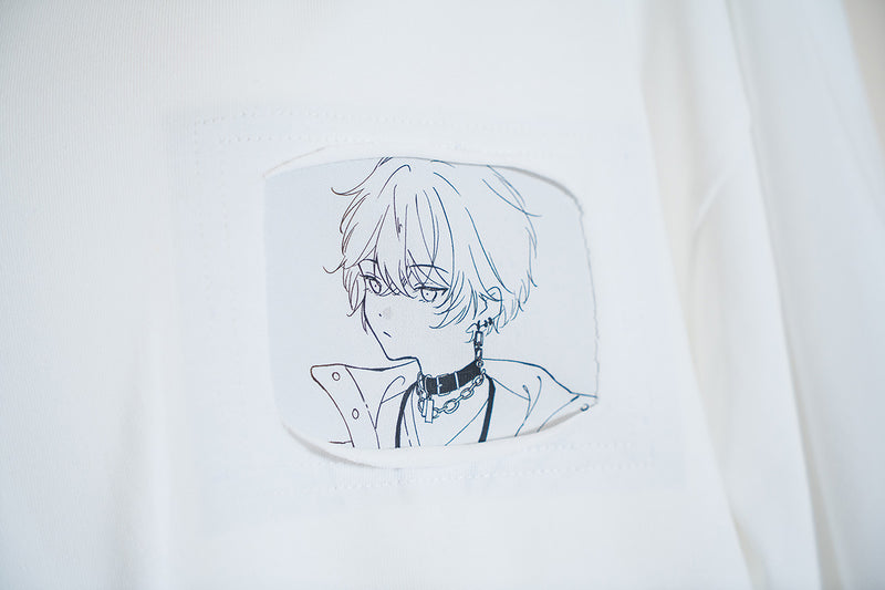 【或世イヌ】 2024誕生日　天竺アップリケ付きビッグシルエットロングTシャツ